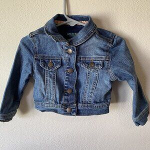 Oshkosh Baby Bgosh Girls Denim Jacket Soft Lightweight Button Size 18M Cute